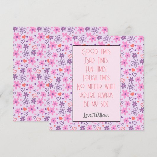 Je bent altijd mijn Valentijn Bedankkaart (Voorkant / Achterkant)