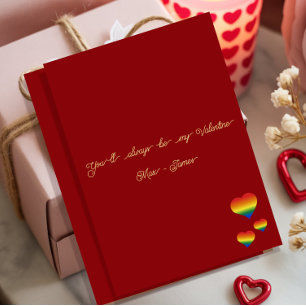 Je bent altijd mijn Valentijn LGBT Hart Vlag Plat Feestdagenkaart