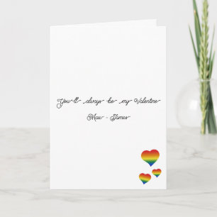 Je bent altijd mijn Valentijn LGBT Harten Vlag Feestdagen Kaart
