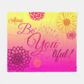 Je bent altijd mooi! Groep 1 Fleece Deken (Voorkant (Horizontaal))