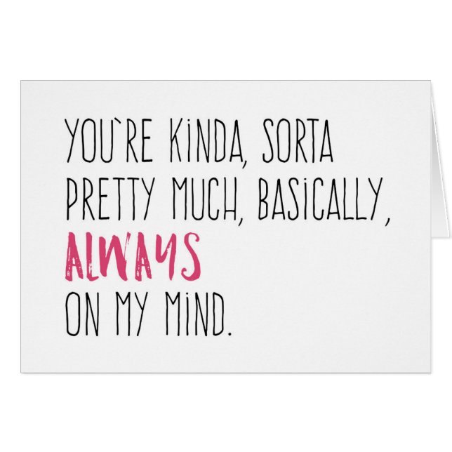 Je bent altijd op mijn gedachten (Voorkant Horizontaal)