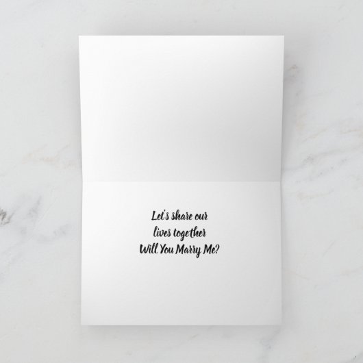 **JE BENT ALTIJD OP MIJN MENING** ZAL JE ME MARRY? KAART (Binnen)