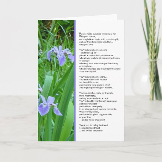 Je bent altijd zo aardig geweest... bedankkaart (Voorkant)