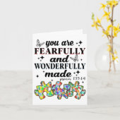 Je bent angstig en wonderbaarlijk gemaakt kaart (Gele Bloem)