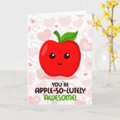 Je bent appel-zaam fantastisch, Valentijnsdag  Kaart (Gele Bloem)