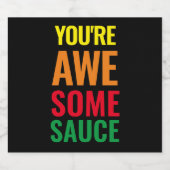 Je bent Awesomesaus! Wereld Compliment Day Bier Etiket (Enkel label)