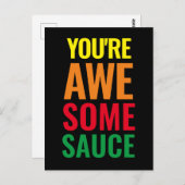 Je bent Awesomesaus! Wereld Compliment Day Briefkaart (Voorkant / Achterkant)