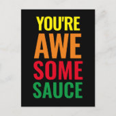 Je bent Awesomesaus! Wereld Compliment Day Briefkaart (Voorkant)