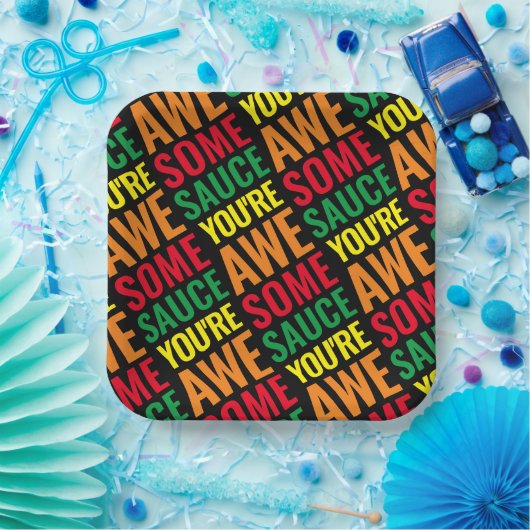 Je bent Awesomesaus! Wereld Compliment Day Papieren Bordje (Feest)