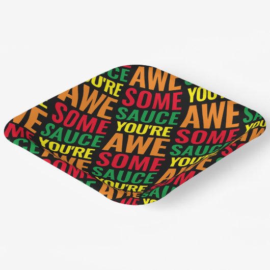 Je bent Awesomesaus! Wereld Compliment Day Papieren Bordje (Gebogen)