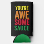 Je bent Awesomesaus! Wereld Compliment Day Seltzer Blikjeskoeler (Achterkant)