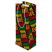 Je bent Awesomesaus! Wereld Compliment Day Wijn Cadeautas (Achterkant Gekanteld)