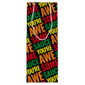 Je bent Awesomesaus! Wereld Compliment Day Wijn Cadeautas (Achterkant)