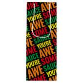 Je bent Awesomesaus! Wereld Compliment Day Wijn Cadeautas (Voorkant)