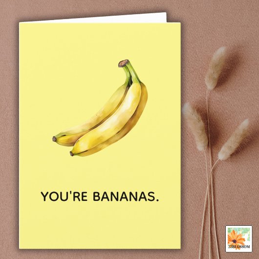 JE BENT BANANAS grappige kaart voor elke gelegenhe