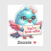 Je bent Beak-utiful Hummingbird Positivity Sticker (Vel)
