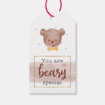 Je bent Beary Special Waterverf Gift Label