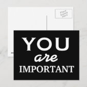 Je bent belangrijk - motivatie briefkaart (Voorkant / Achterkant)