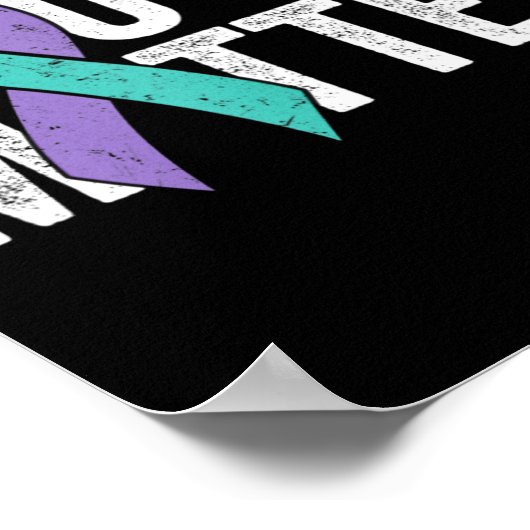 Je bent belangrijk - Zelfmoordpreventie Blauwgroen Poster (Hoek)