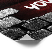 Je bent beperkt door muren die je zelf bouwt poster (Hoek)