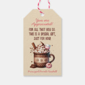 Je bent beroofd Schattigee hete cacao vakantie Cadeaulabel (Achterkant)