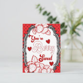 Je bent Berry Lief, Aardbei, Dank je Feestdagenkaart (Staand voorkant)