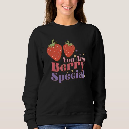 Je bent Berry Special Cute Herfst Women's Sweet Pu Trui (Voorkant)
