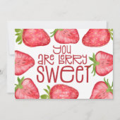 Je bent Berry Sweet Grappig Valentijnsdag Feestdagenkaart (Voorkant)