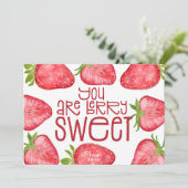 Je bent Berry Sweet Grappig Valentijnsdag Feestdagenkaart (Staand voorkant)