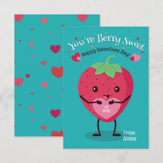 Je bent Berry Sweet Valentijnsdag Kaart (Voorkant / Achterkant)