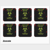 Je Bent Besmet – Zombie Virus Behandeling Vierkante Sticker (Vel)