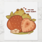 Je bent beszoete aardbei wijn etiket (Enkel label)