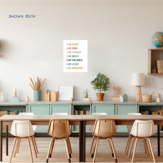 Je bent bevestigingen Sociaal Emotioneel Klas Poster