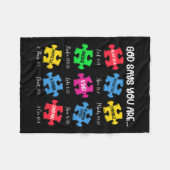 Je bent bewust van autisme Puzzle Bijbelversies Ch Fleece Deken (Voorkant (Horizontaal))