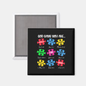 Je bent bewust van autisme Puzzle Bijbelversies Ch Magneet (Voorkant / Achterkant)