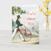 Je bent bijna in Pedestrian Hobbyhorse fiycle Kaart (Gele Bloem)