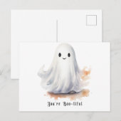 Je bent Boo-tiful Schattige Ghost Halloween Feestdagenkaart (Voorkant / Achterkant)