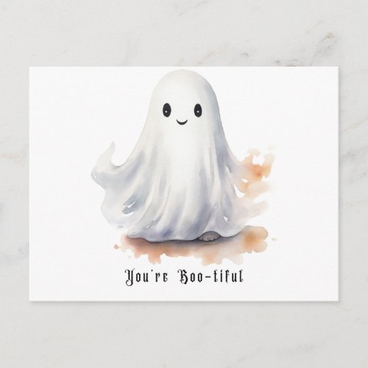 Je bent Boo-tiful Schattige Ghost Halloween Feestdagenkaart (Voorkant)