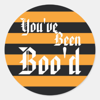 "Je bent Boo'd geweest" Halloween sticker