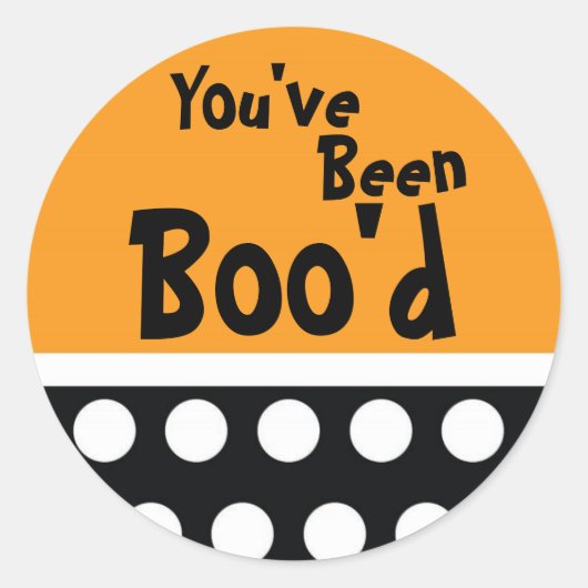 "Je bent Boo'd geweest" Ronde Sticker (Voorkant)