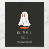 Je bent Boo'd Halloween Family Gift Ghost Wine Wijn Etiket (Enkel label)