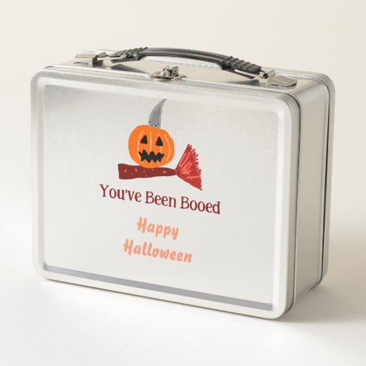 Je bent Booed fijn Halloween pompoen bezem sc (Voorkant)
