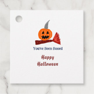Je bent Booed fijn Halloween pompoen bezem sc Bedankjes Labels