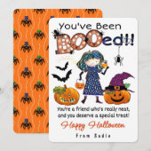 Je bent "BOOed"-gepersonaliseerde Halloween-kaart Kaart (Voorkant / Achterkant)