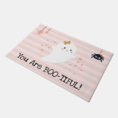 Je bent Booful Kawaii Ghost Pink Halloween Deurmat (Schuin)