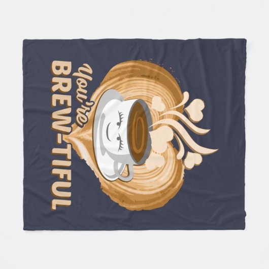 Je bent Brewful Funny Coffee Gag Fleece Deken (Voorkant (Horizontaal))