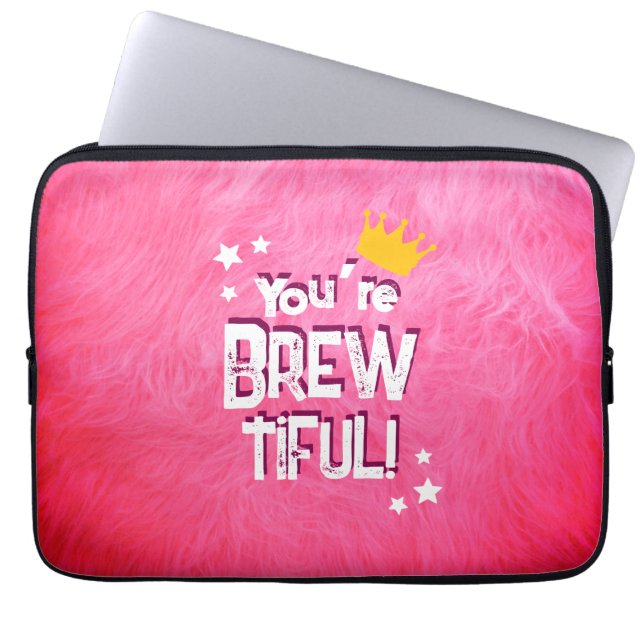 Je bent brouwbaar laptop sleeve (Voorkant)