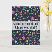 Je bent buiten deze wereld aquarel buitenruimte kaart (Gele Bloem)