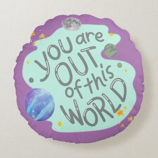 je bent buiten deze wereld rond kussen (Voorkant)