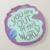 je bent buiten deze wereld rond kussen (Achterkant)